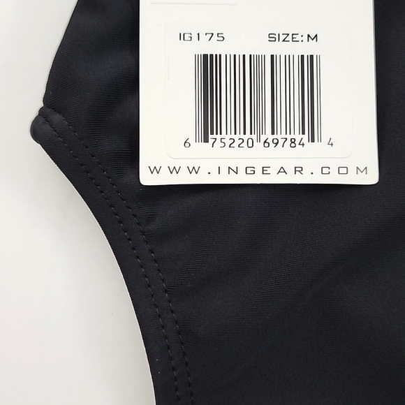 INGEAR SWIM Women's Black One Piece Swimsuit V Neck Convertible Straps Size M - Picture 7 of 15